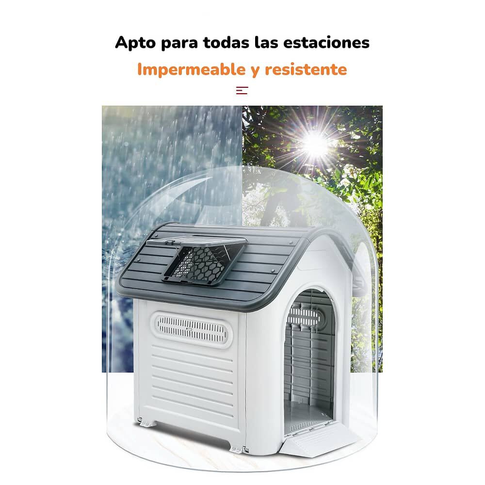 Casa De Perro Mascota Exterior Mediana 75cm Azul Lubabycas image number 6.0