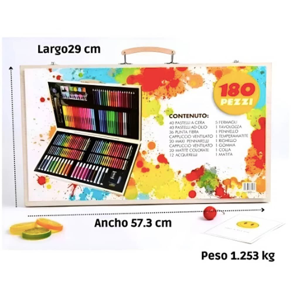 Set De Dibujo Y Pintura, L&aacute;pices Y Accesorios 180 Piezas image number 4.0
