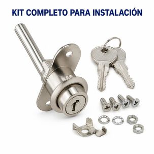 Cerradura Mueble Kardex Frontal Niquel D88-b120 Poli Chile