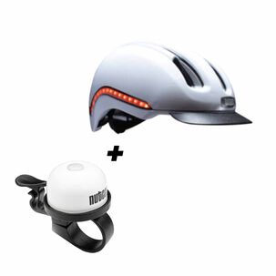 Casco Vio Blanco Gloss Mips Light Helmet S/m + Campanilla
