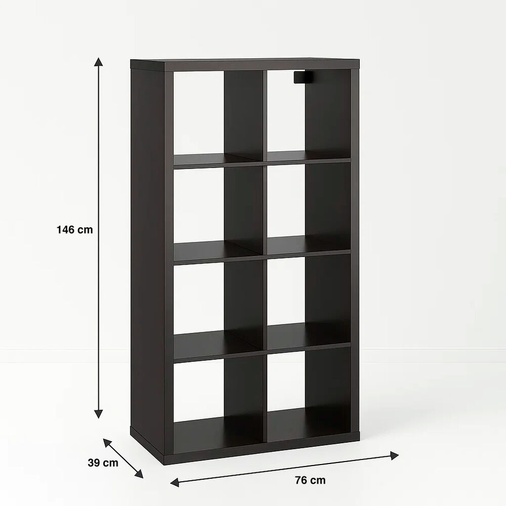 Estante Modular Zyno Con 8 Compartimentos - Negro image number 3.0