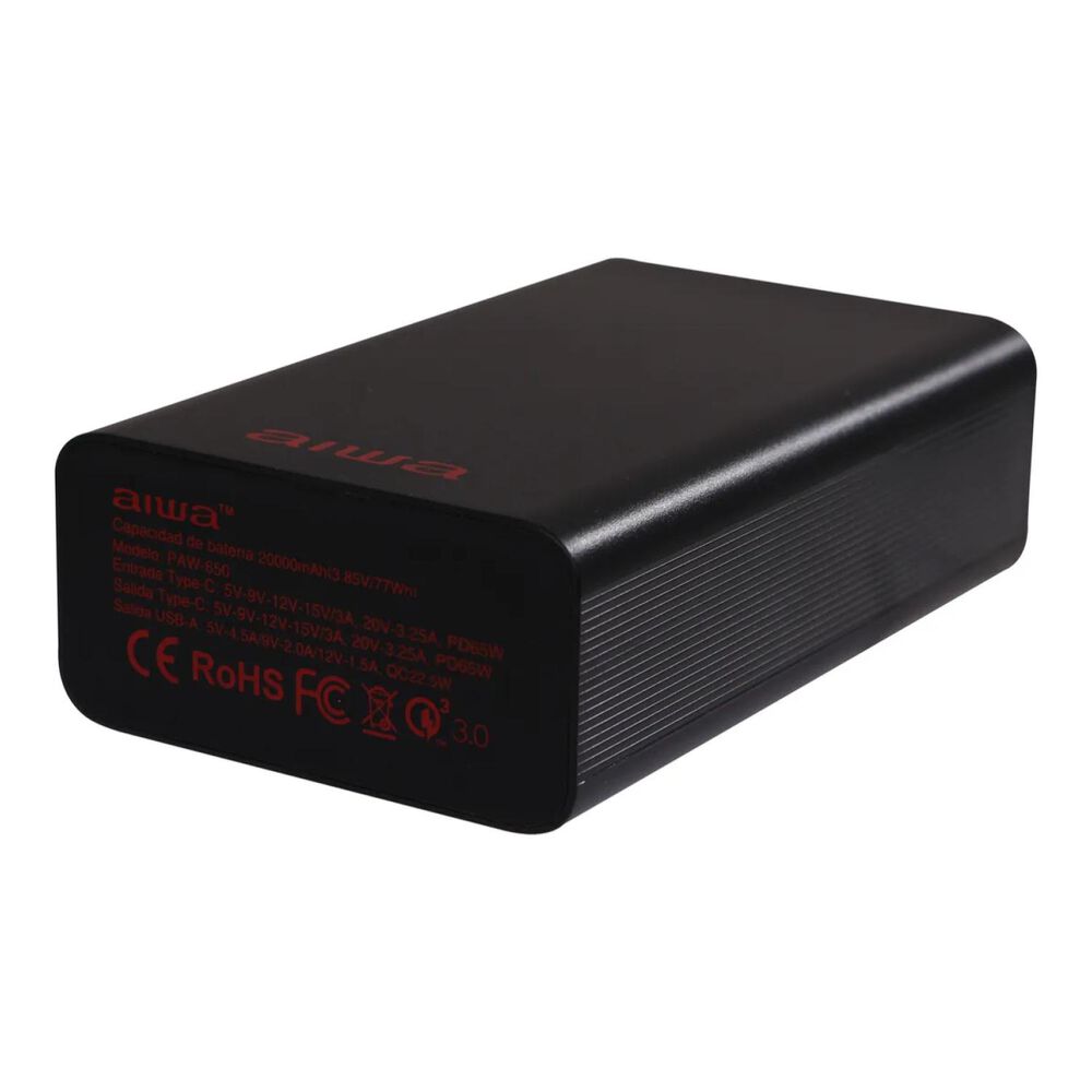 Powerbank Cargador Portatil 20000mah 65w Paw-650 image number 2.0