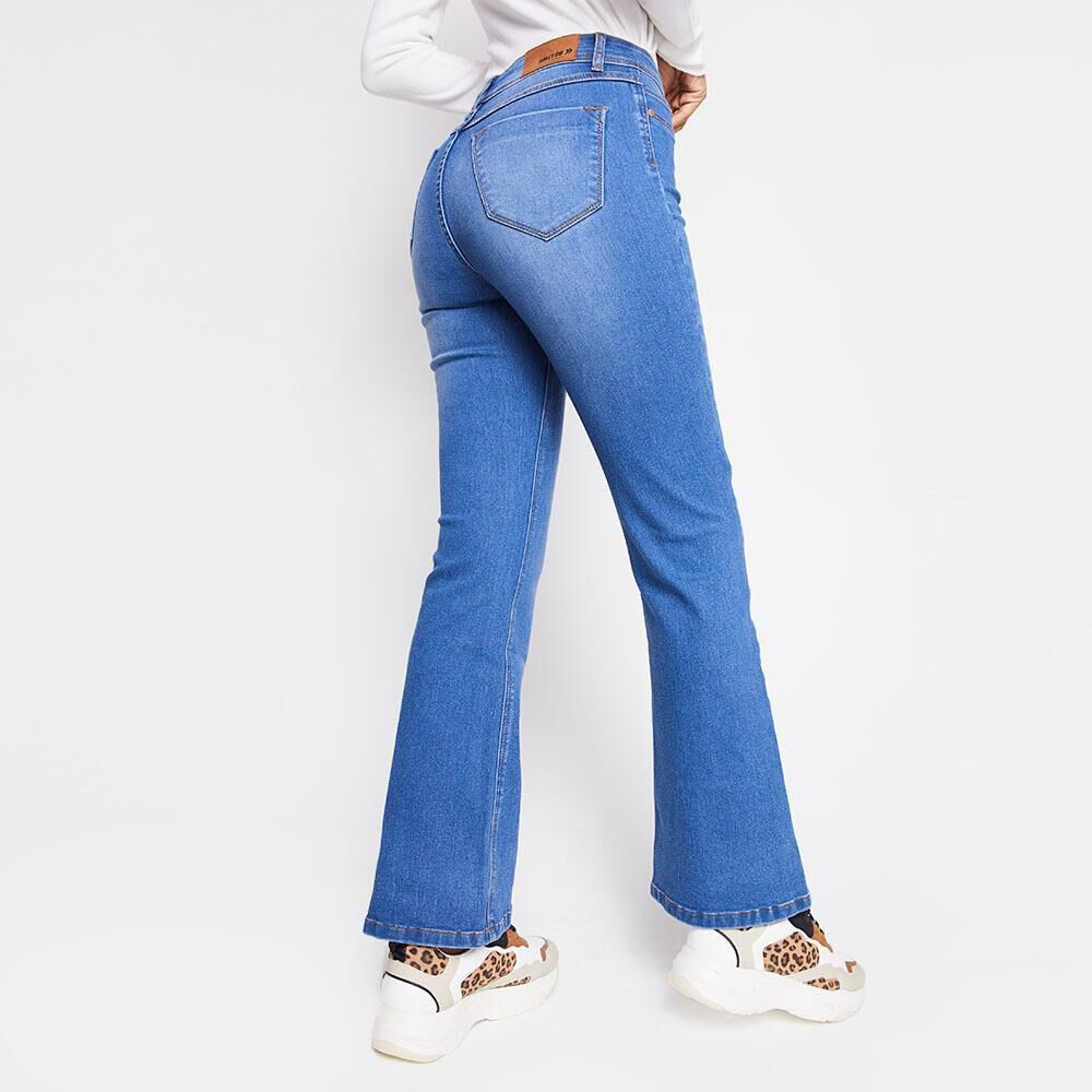 Jeans Tiro Alto Flare Mujer Rolly Go image number 2.0