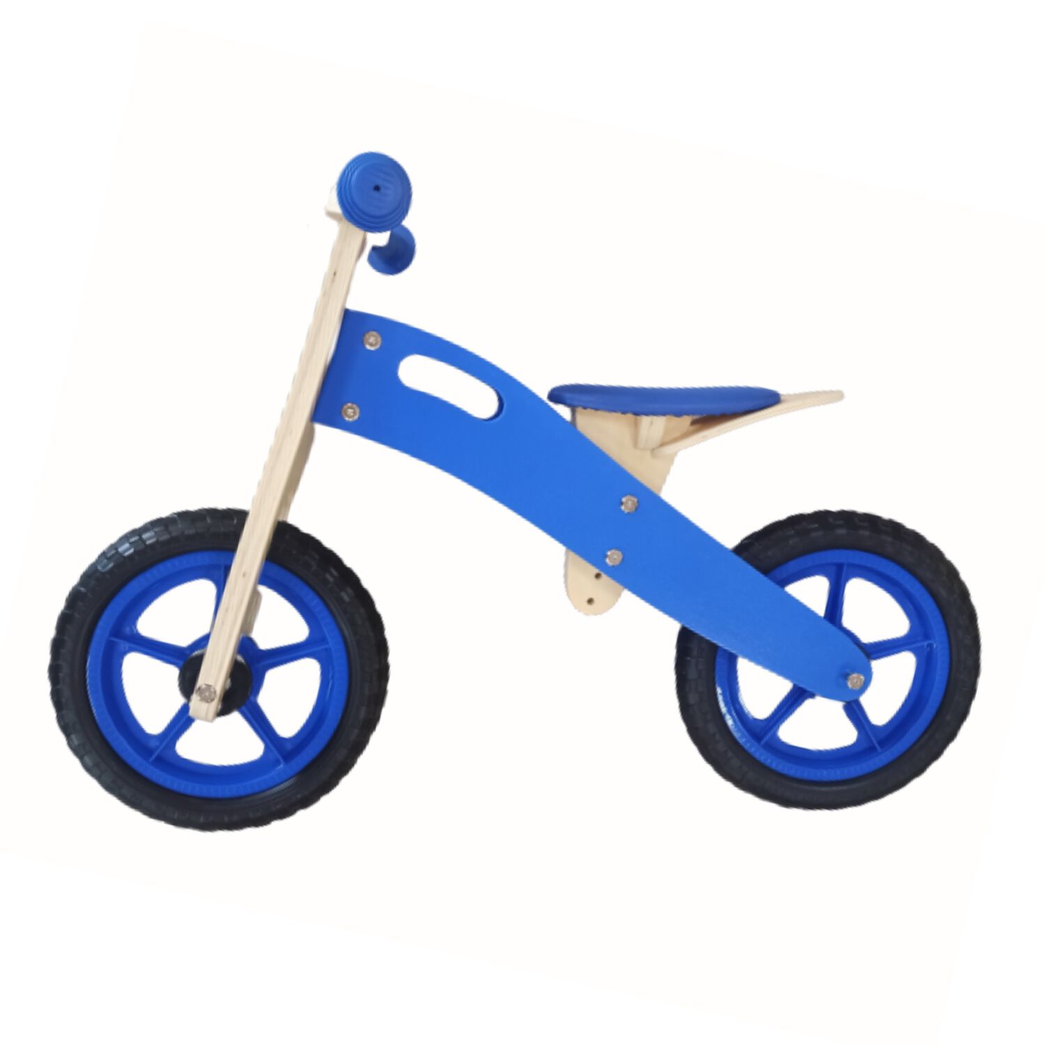 Bicicleta De Equilibrio Aprendizaje De Madera Azul image number 0.0