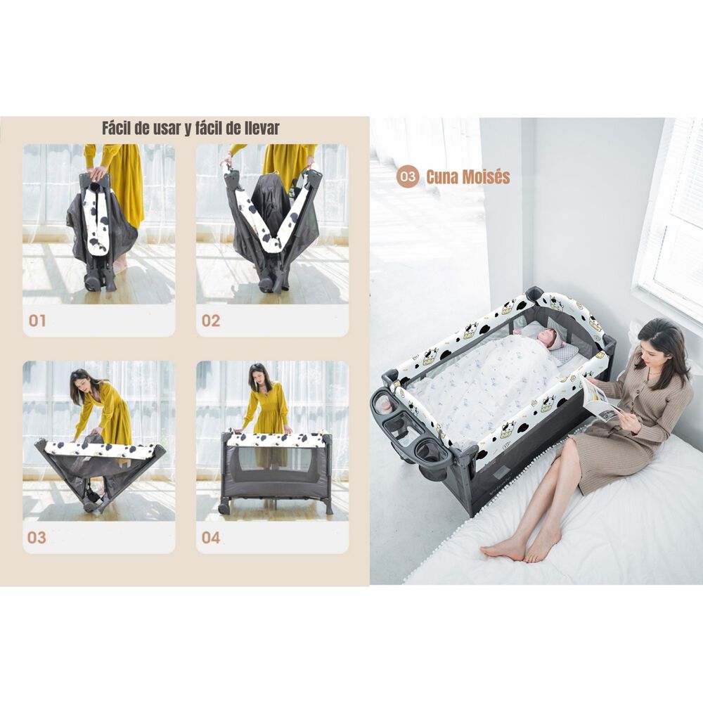 Cuna Colecho Corral 3 En 1 Lubabycas Le&oacute;n image number 4.0