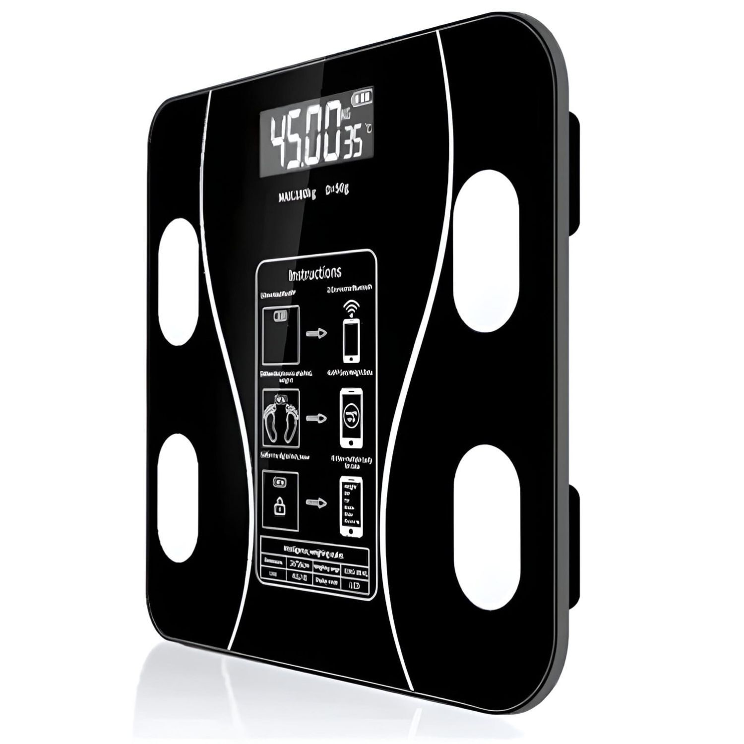 Smartfit Pro Balanza Cuadrada Inteligente Para Hogar Negro image number 1.0