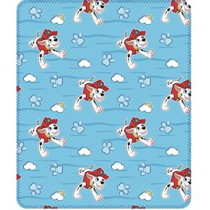 Frazada Infantil Ni&ntilde;o Dise&ntilde;o Animado 127x152 Manta Mantitas Paw Patrol Azul Claro