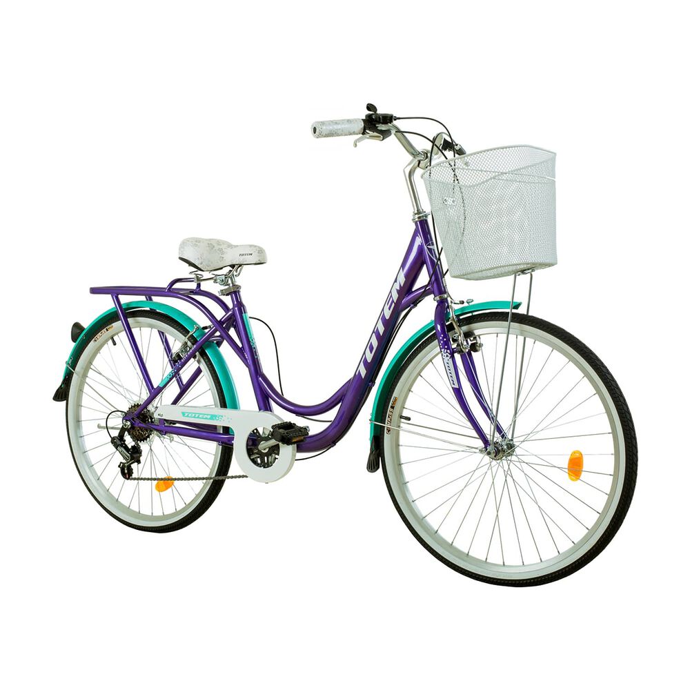 Bicicleta Totem City Dama Aro 26 Morado Turquesa image number 0.0