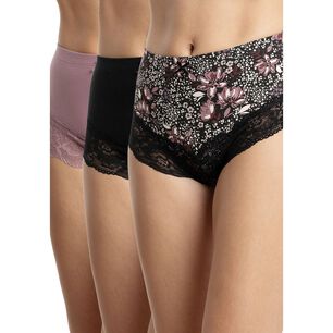 Pack 3 Pantaletas Tiro Alto Algod&oacute;n Mujer Kayser P3145053-neg9