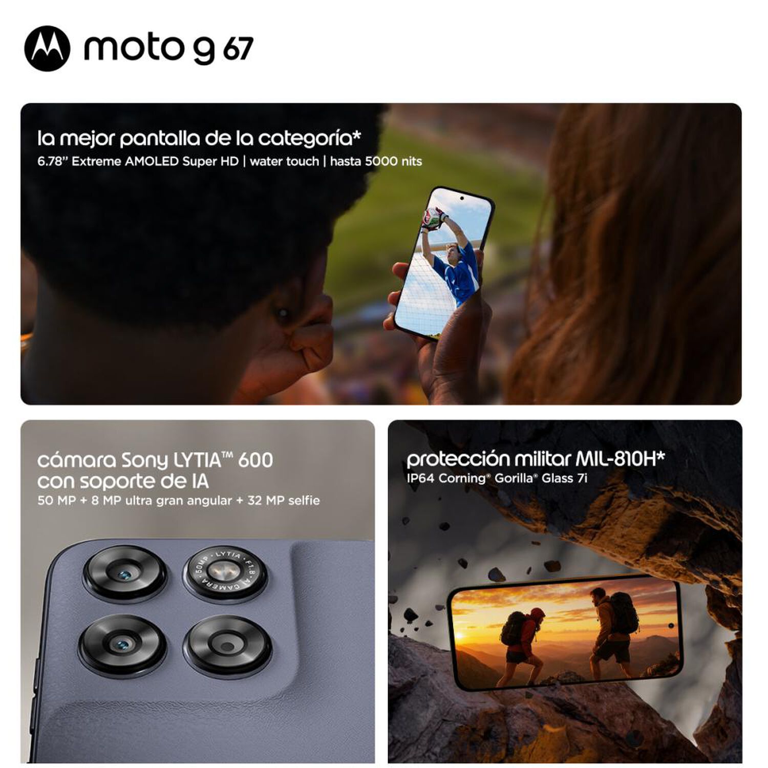 Smartphone Motorola Moto G67 / 5G / 256 GB / Lima / Liberado image number 3.0