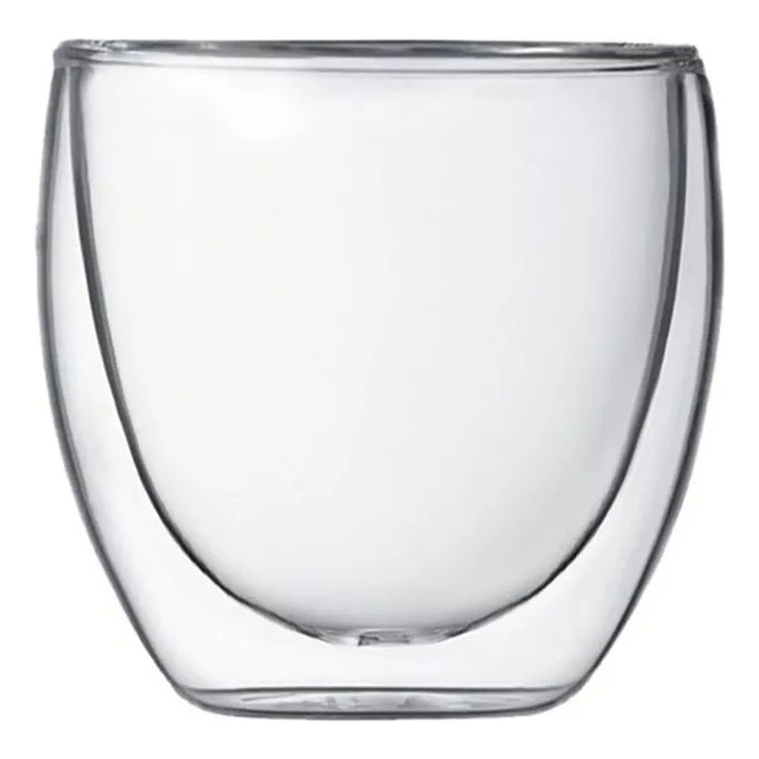 Set 4 Tazas Espresso Doble Pared Vidrio 250ml Cukin Transparente image number 2.0