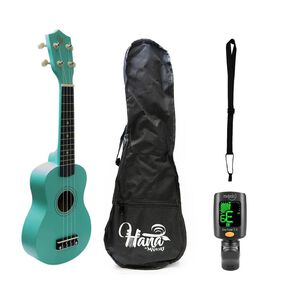 Pack Ukelele Soprano Hana Verde+funda+afinador+strap Allegro