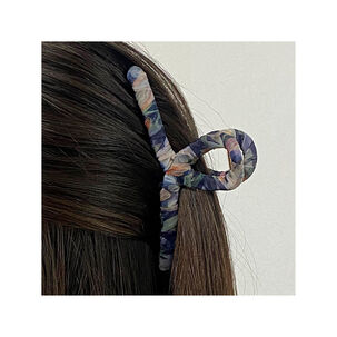Traba Metálica Garra Tiburón Para Cabello Infinity Azul Armada