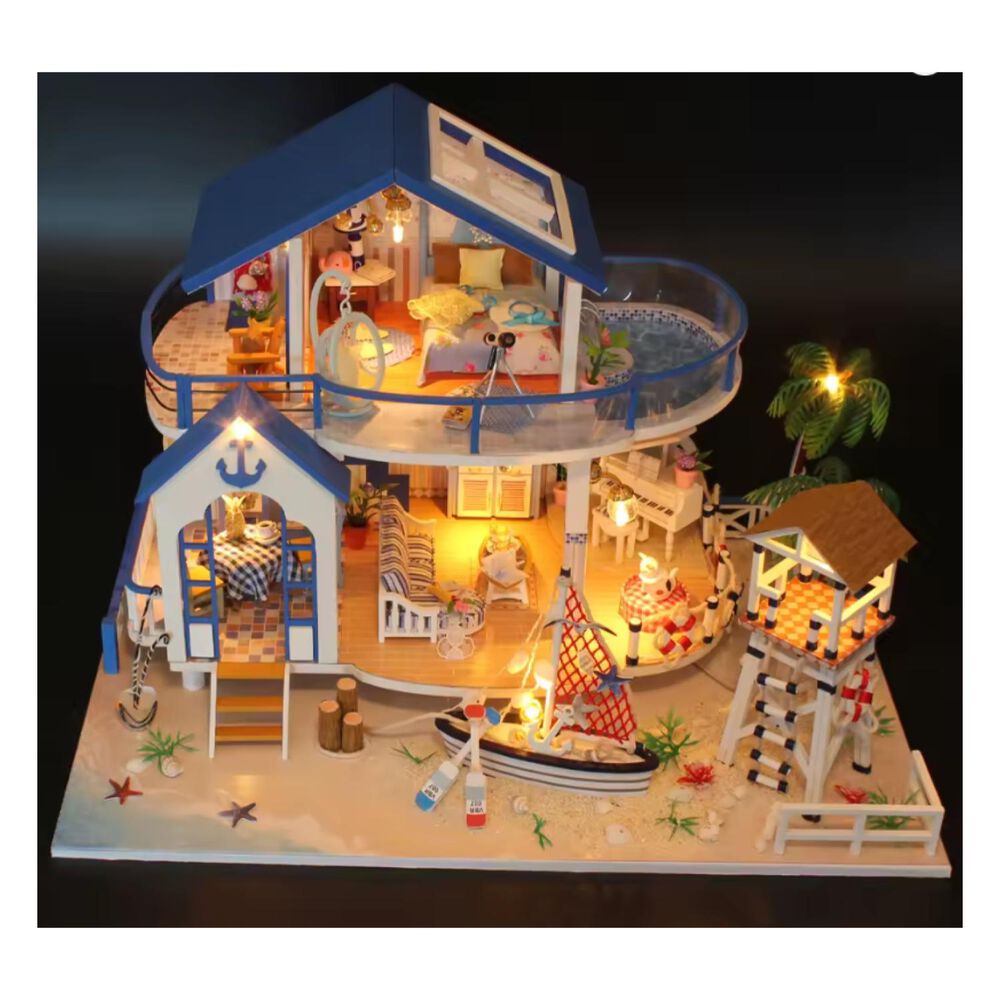 Juguete Casa De Playa De Mu&ntilde;ecas Rompecabezas 3d Infantil image number 3.0