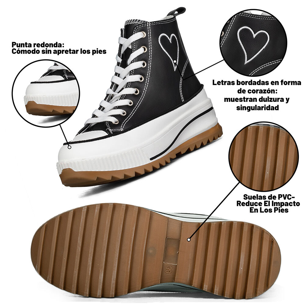 Zapatilla Casual Urbana Mujer Plataforma Clasico Weide Hx502 image number 7.0