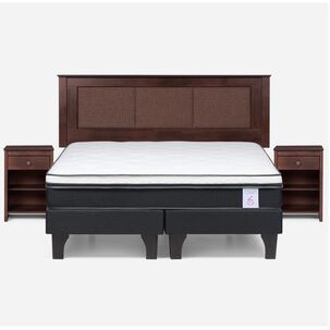 Cama Europea Rosen New Style 6 / King / Base Dividida + Set De Maderas