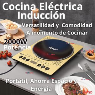 Cocina Encimera El&eacute;ctrica De Inducci&oacute;n 1 Plato Port&aacute;til 2000w