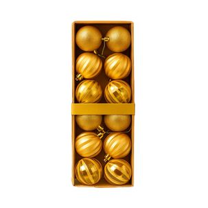 12 Bambalinas Esferas Navideñas Dorado 6cm Decoracion Navidad 12 Bambalinas Esferas Navideñas Dorado 6cm Decoracion Navidad