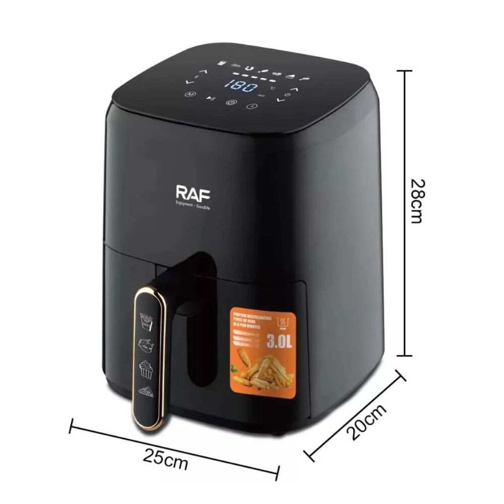 Freidora De Aire 1300w 3 Litros Raf R.5362b image number 2.0