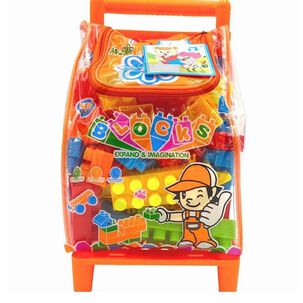 Maleta Bloques Armables Para Ni&ntilde;os Mochila Juguetes 85pzs