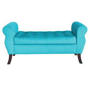 Banqueta Baul Diva Color Turquesa