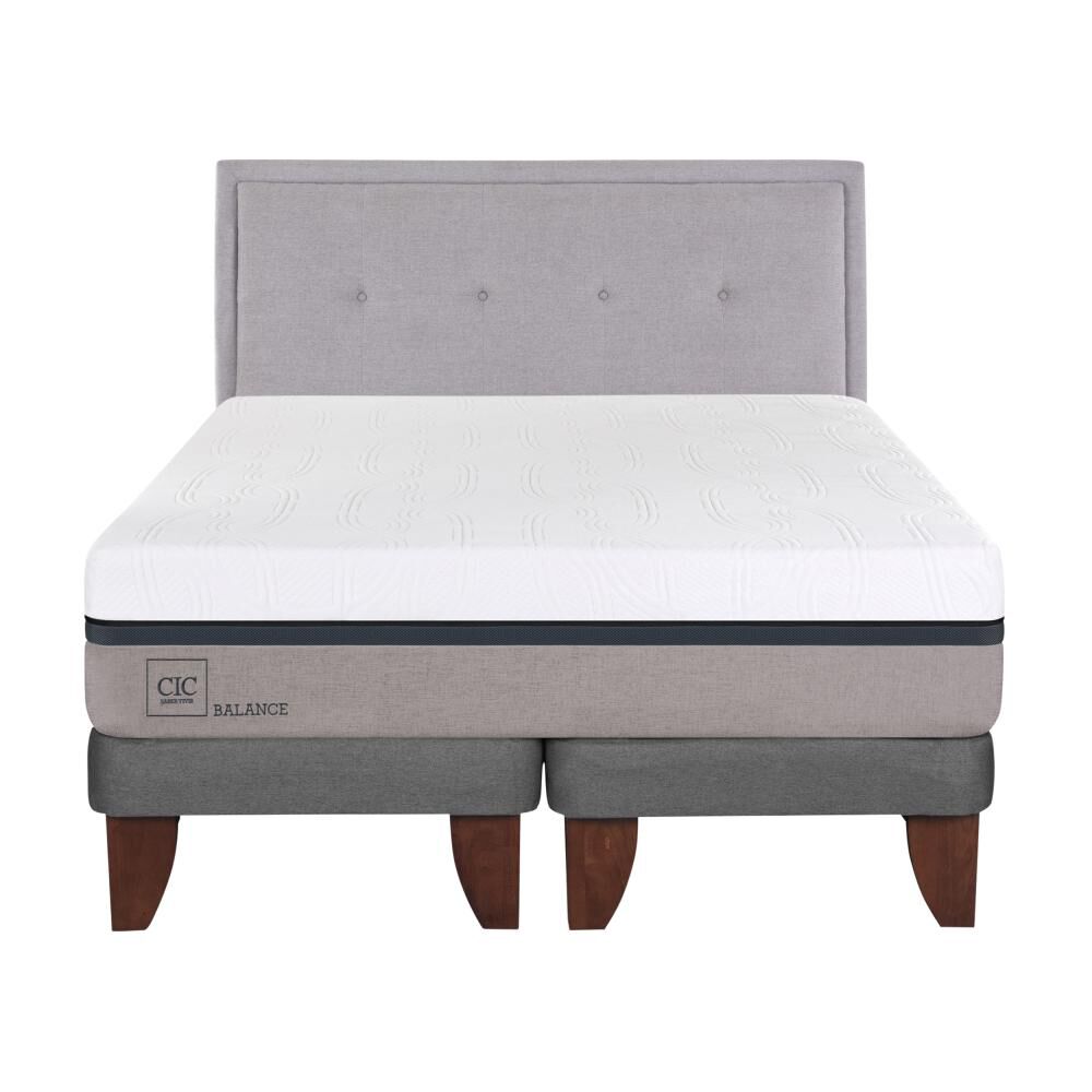 Cama Europea Cic Balance / King / Base Dividida  + Respaldo image number 0.0