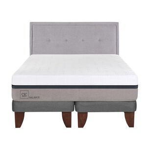 Cama Europea Cic Balance / King / Base Dividida  + Respaldo