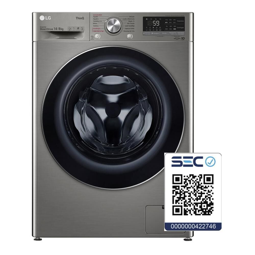 Lavadora Secadora LG WD14VVC4S6C / 14 Kg / 8 Kg image number 16.0