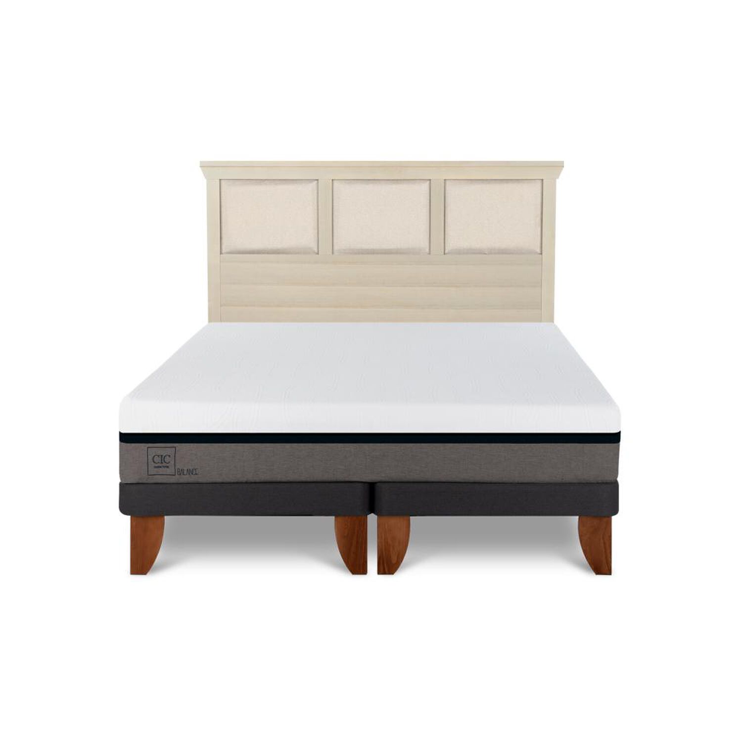 Cama Europea Cic Balance / 2 Plazas / Base Dividida + Respaldo image number 0.0