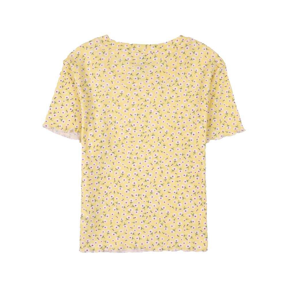 Polera Crop Estampada Manga Corta Cuello Redondo Mujer Freedom image number 1.0