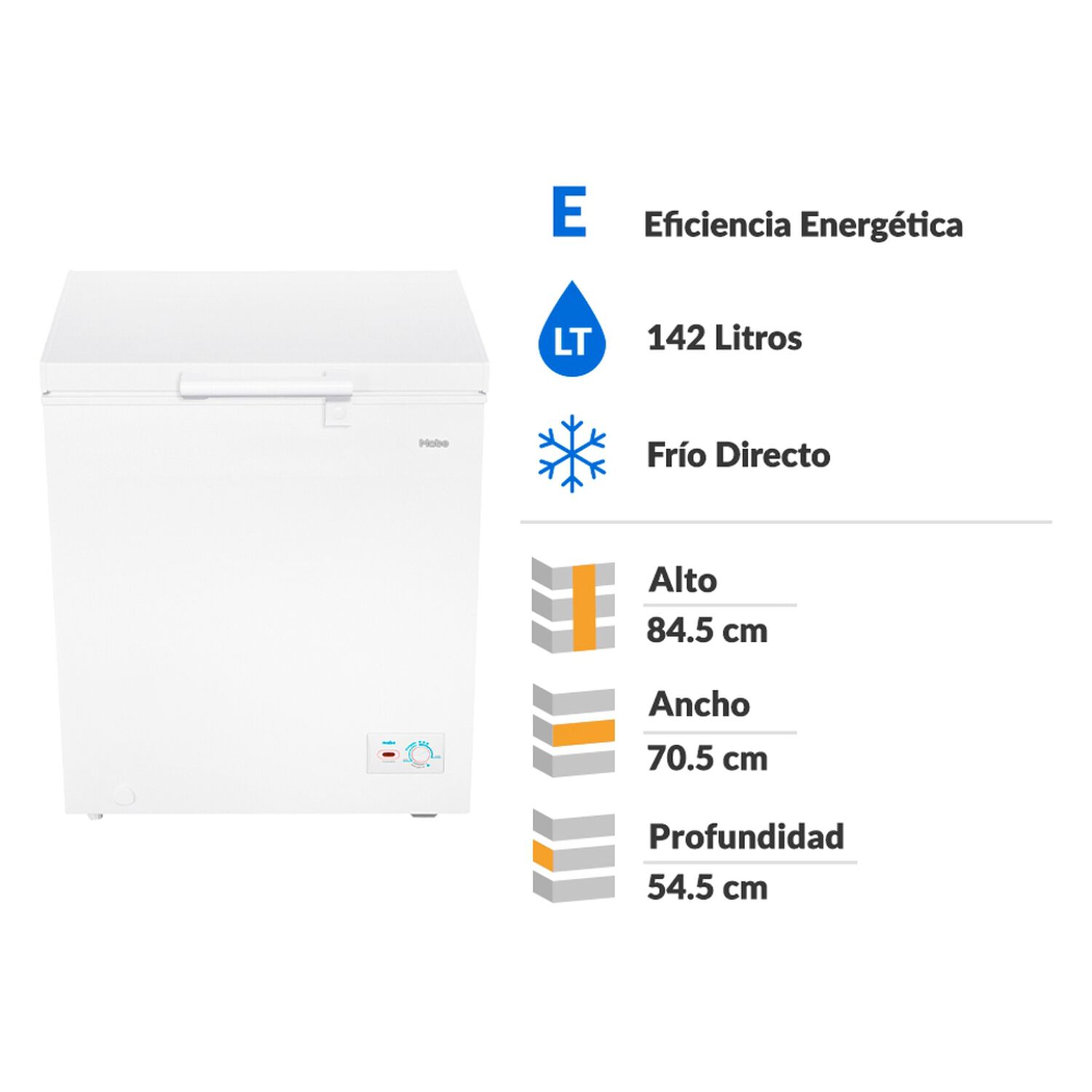 Freezer Horizontal Mabe FDHMHM145PPLB0 / Fr&iacute;o Directo / 142 Litros / E image number 1.0