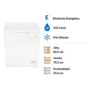 Freezer Horizontal Mabe FDHMHM145PPLB0 / Fr&iacute;o Directo / 142 Litros / E