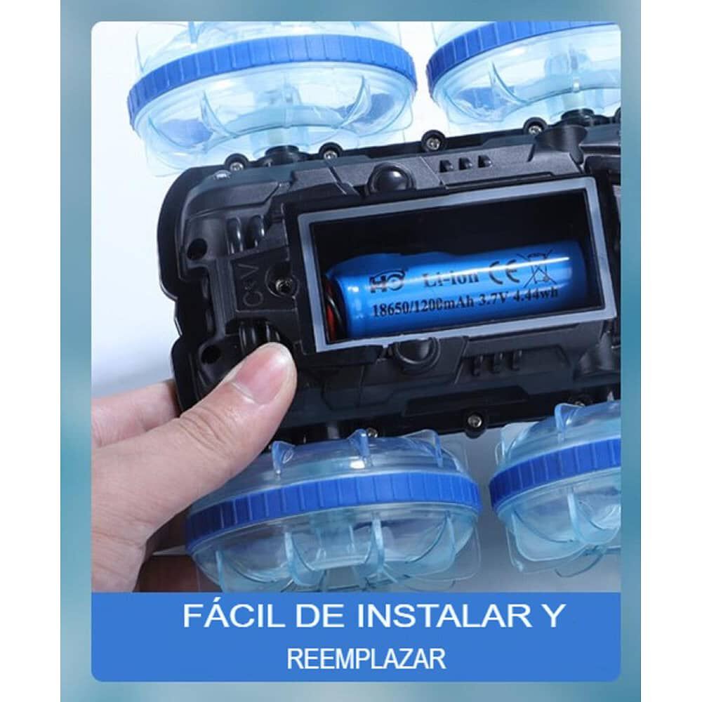 Auto Coche A Control Remoto Anfibio Y Tierra Todoterreno Led image number 6.0