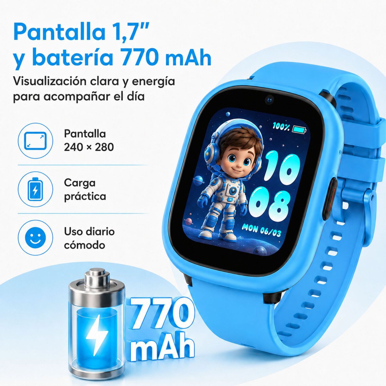 Smartwatch Infantil Lagenio K3 4g Gps Sos Videollamadas image number 8.0
