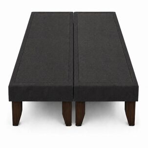 Base De Cama Europea 2 Plazas Dividida 190 Cm Largo Negro