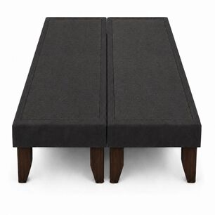 Base De Cama Europea 2 Plazas Dividida 190 Cm Largo Negro