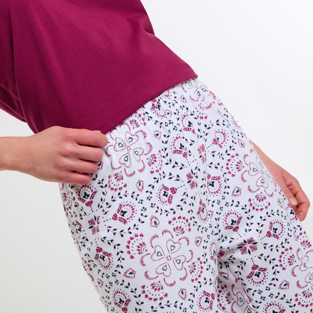 Pijama Capri Manga Corta Mujer Lesage image number 4.0