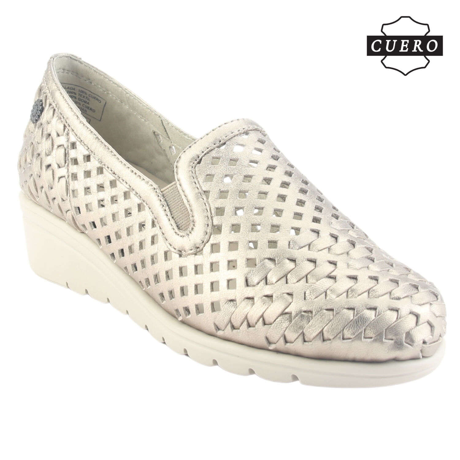 Zapato De Cuero Chalada Mujer Crose-1 Dorado Casual image number 3.0