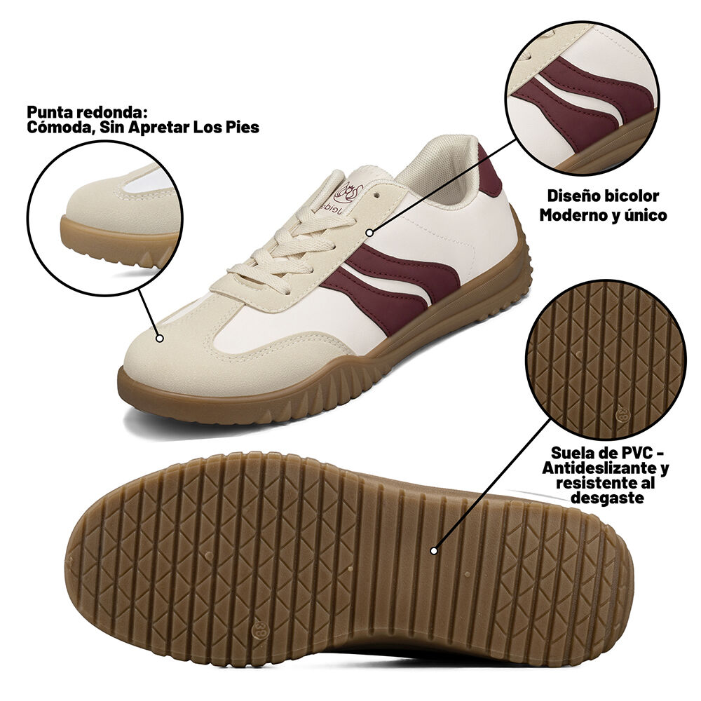 Zapatilla Casual Urbana Vintage Deportiva Mujer Weide Sl56 image number 9.0