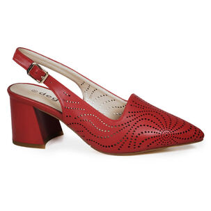Zapato Cuero Adaya Rojo
