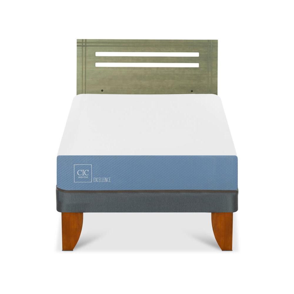 Cama Europea Cic Excellence / 1.5 Plazas / Base Normal + Respaldo image number 0.0