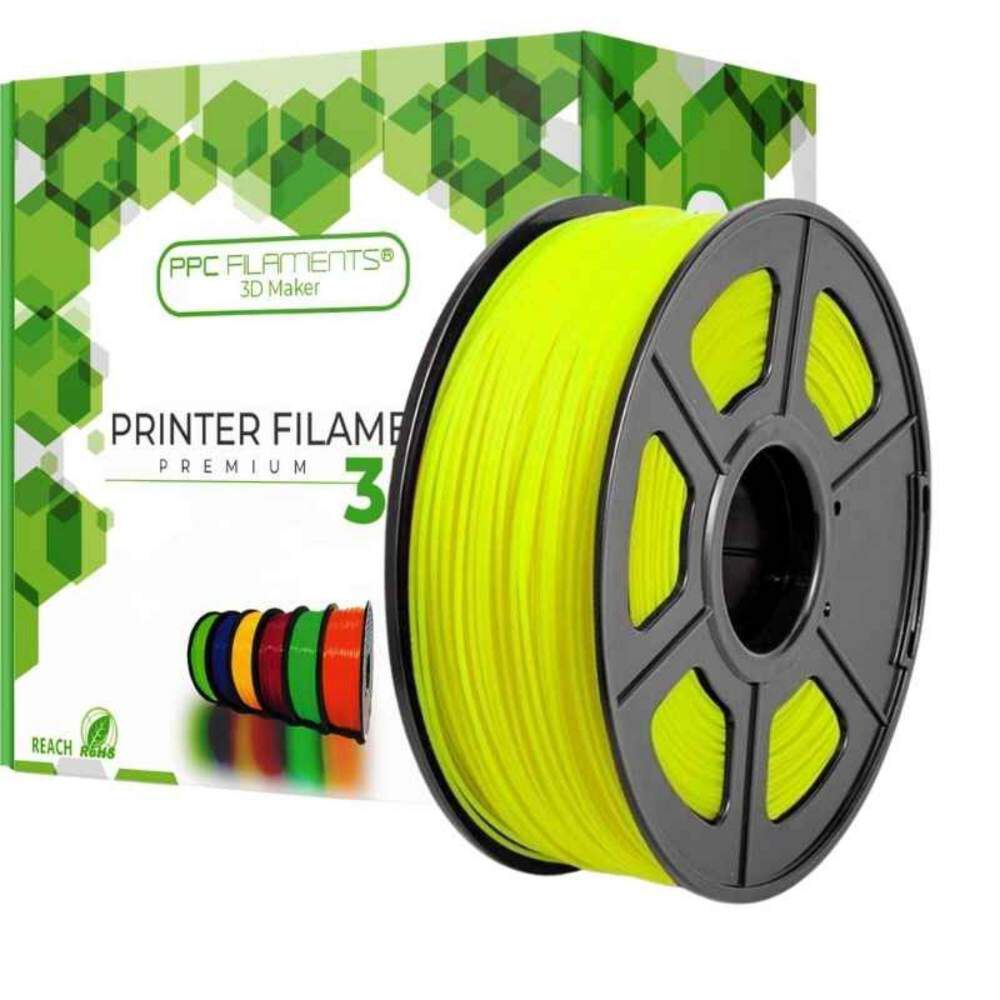 Filamento Pla Brilla En Oscuridad Amarillo 1kg Ppc Filaments image number 0.0