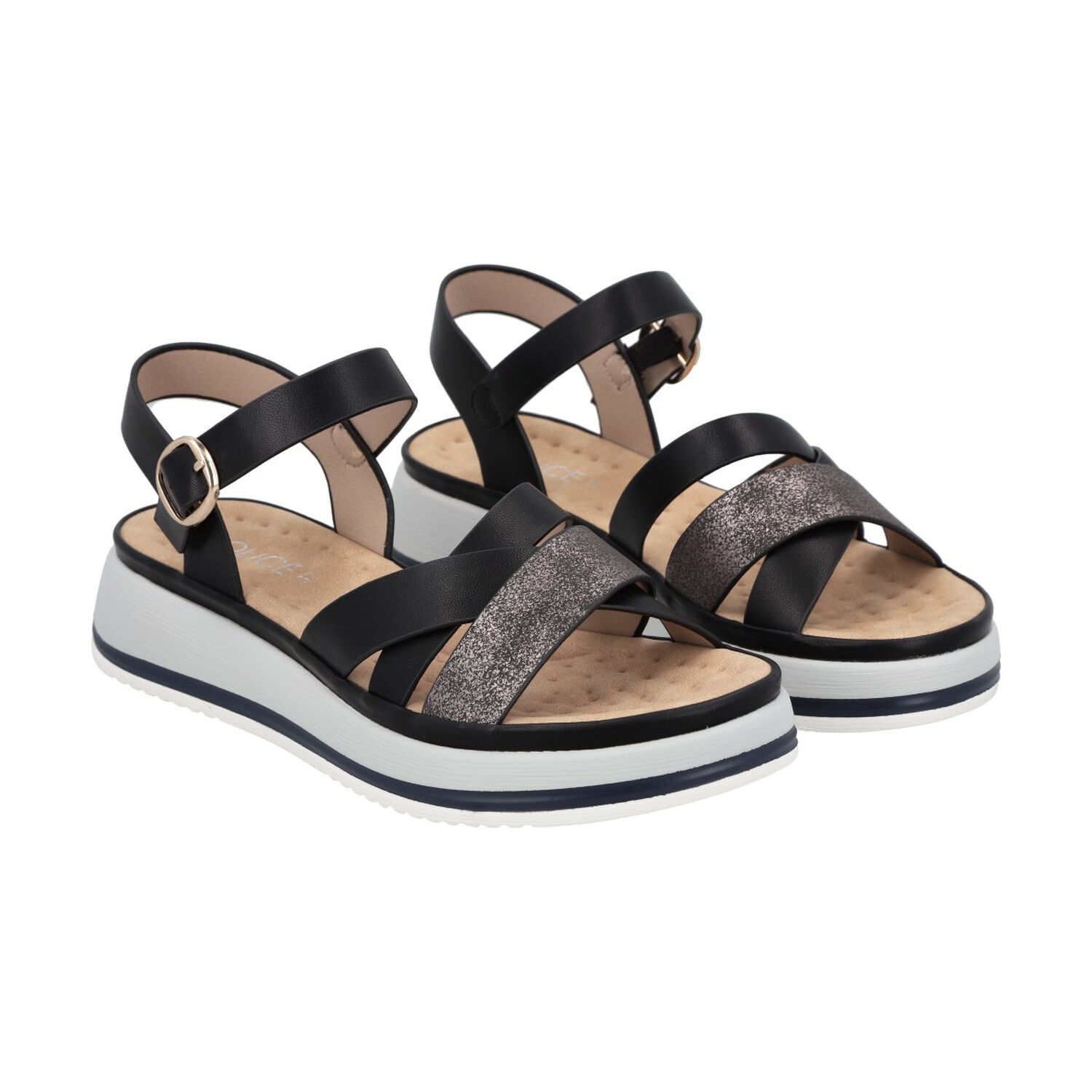 Sandalia Mujer Negro Plataforma Laura Police image number 4.0