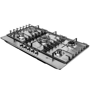 Encimera A Gas Licuado 5 Platos Acero Inox Con Chispero