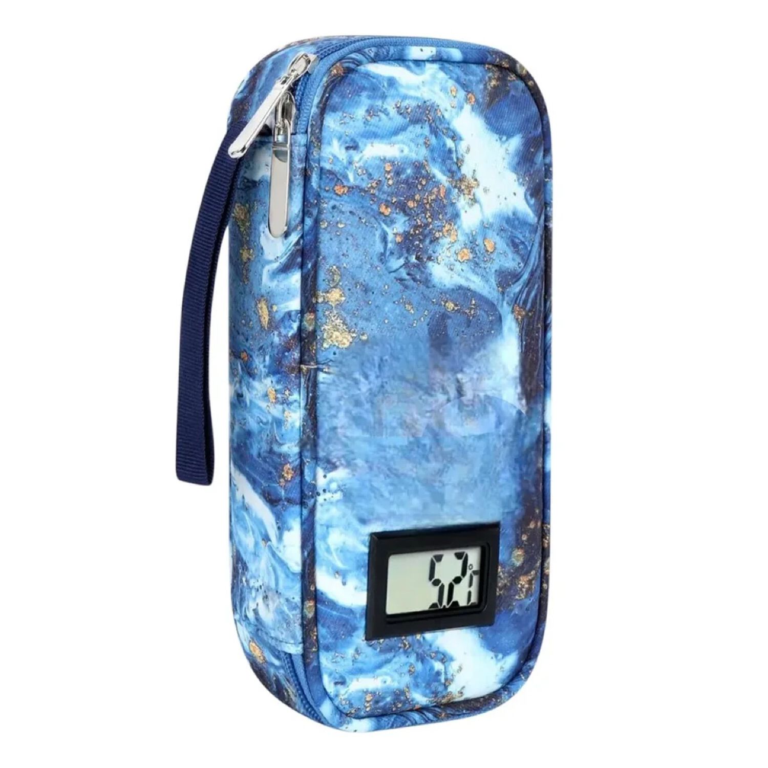 Bolso Estuche De Viaje Cooler Porta Insulina Diab&eacute;ticos Flores Oro Oneder image number 0.0