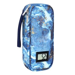 Bolso Estuche De Viaje Cooler Porta Insulina Diab&eacute;ticos Flores Oro Oneder