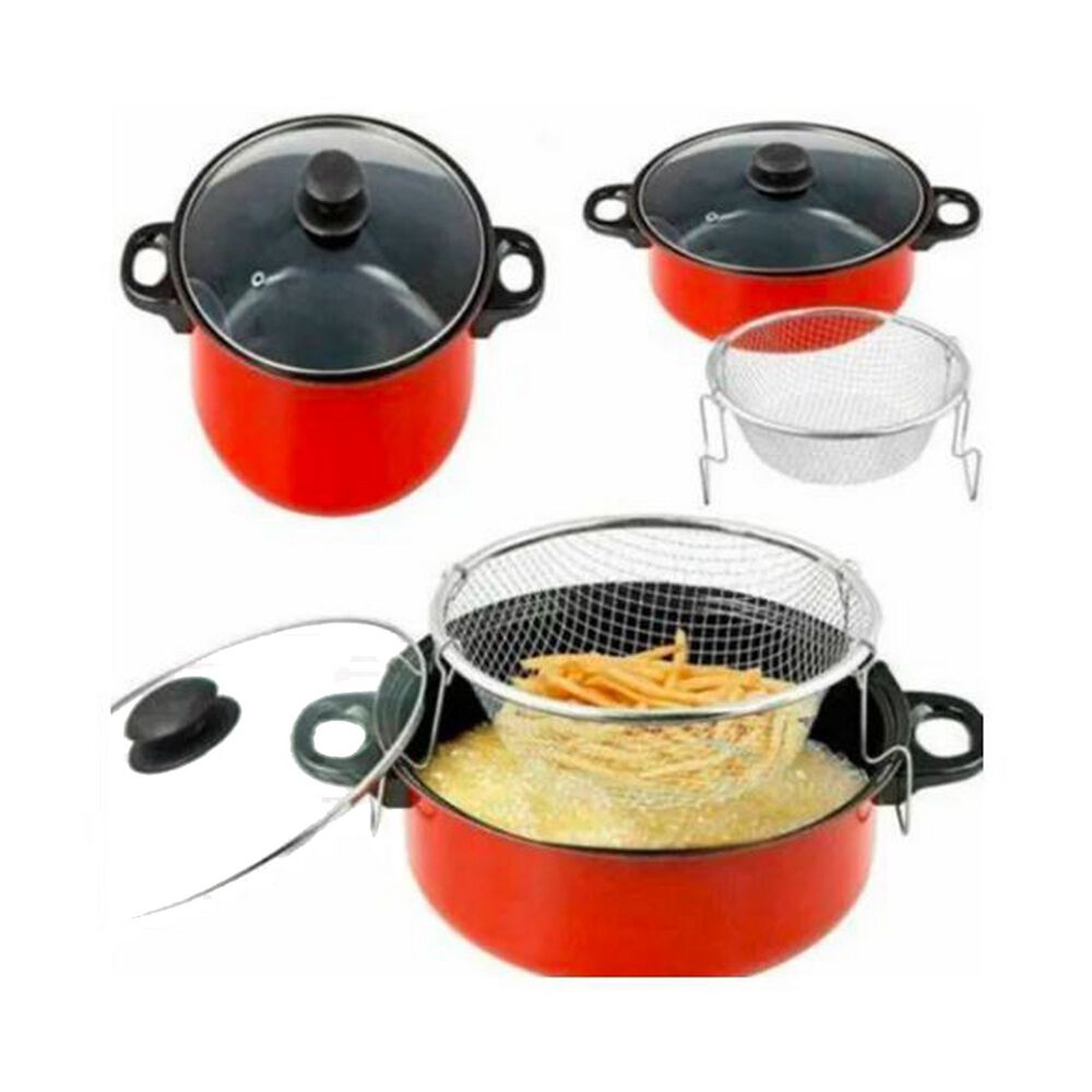 Olla Freidora Antiadherente Cocina 3 Piezas image number 1.0