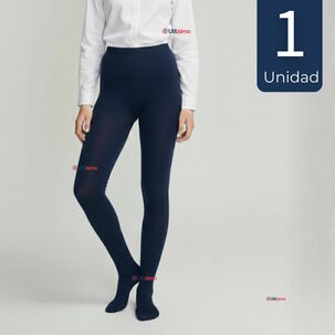 Panty Ballerinas Escolares Ni&ntilde;a Algod&oacute;n Azul