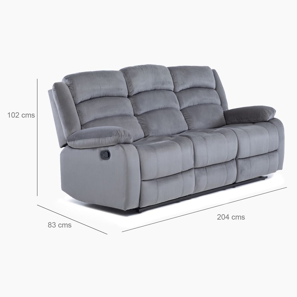 Sof&aacute; 3 Cuerpos Reclinable Moderno New Martell image number 2.0