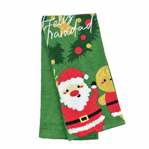 Paño De Cocina Casaideal Navidad Verde